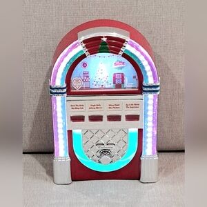 Mr Christmas Holiday Retro Jukebox LED Lights Up Plays 4 Chrismas Songs-TESTED